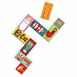 Детская настольная игра - Домино Животные, 28 фишек (Djeco, 08165k) - миниатюра